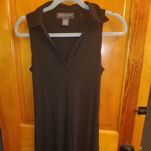 Banana Republic Black Sleeveless Mini Tennis Polo Y2k Dress